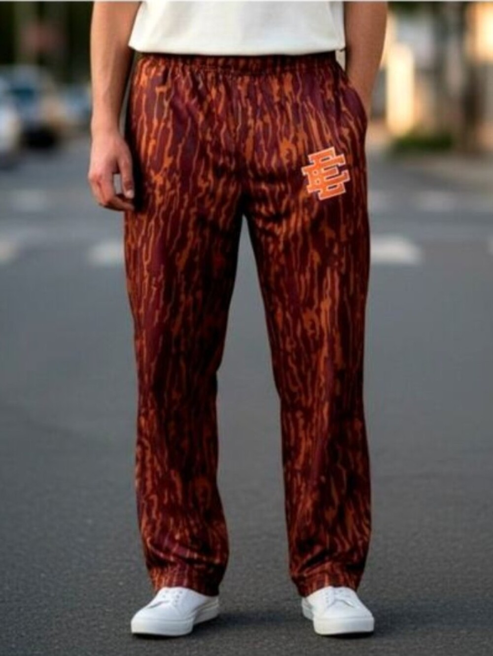 Eric Emanuel • Warm-Up Camo Pants in Orange